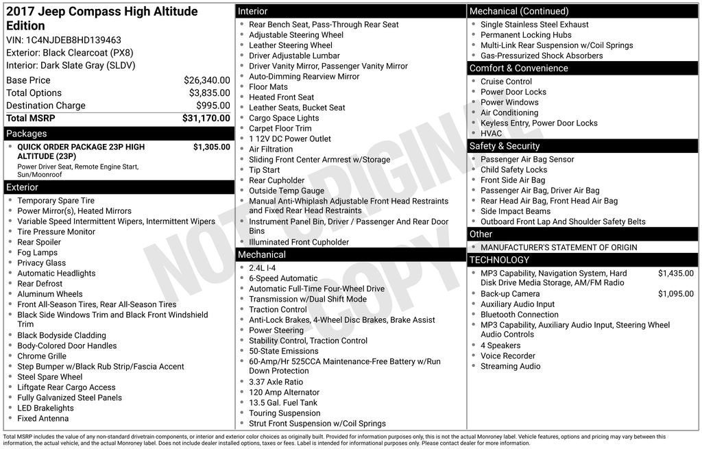 2017 Jeep Compass High Altitude
