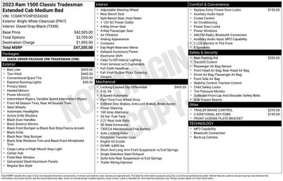 2023 RAM 1500 Classic Tradesman 4x4 Quad Cab 6'4" Box