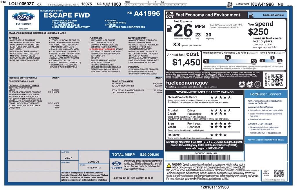 2019 Ford Escape SE