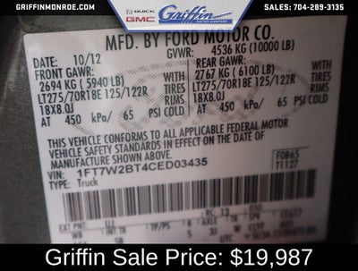 2012 Ford Super Duty F-250 SRW XL