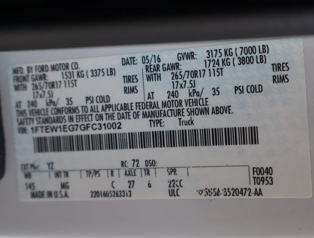 2016 Ford F-150 XLT