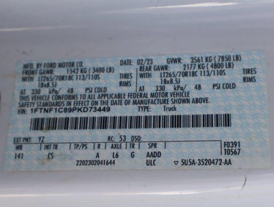 2023 Ford F-150 XL 2WD Reg Cab 8' Box