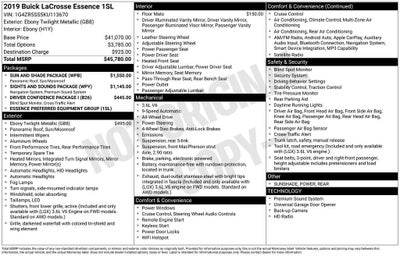 2019 Buick LaCrosse 4dr Sdn Essence AWD