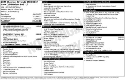 2025 Chevrolet Silverado 2500 HD 4WD Crew Cab 159" LT