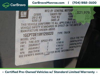 2017 Chevrolet Colorado 4WD Crew Cab 128.3" Z71