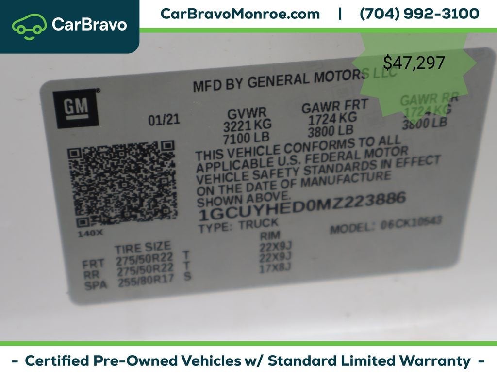 2021 Chevrolet Silverado 1500 4WD Crew Cab 147" High Country