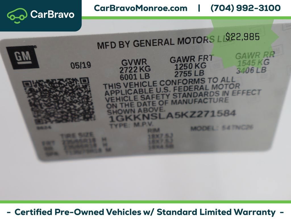 2019 GMC Acadia AWD 4dr SLE w/SLE-2