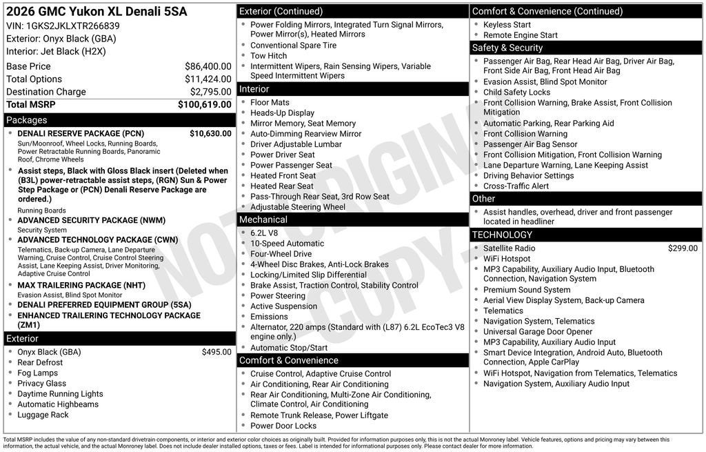 2026 GMC Yukon XL Denali