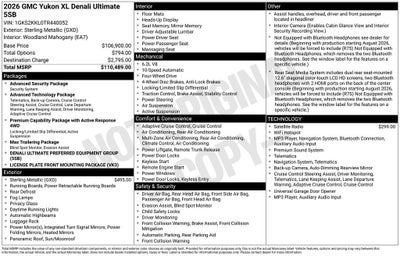 2026 GMC Yukon XL Denali Ultimate