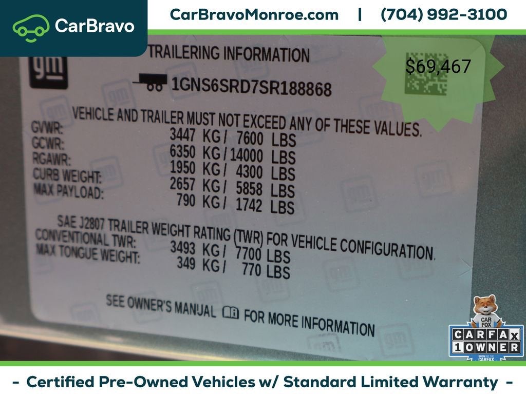 2025 Chevrolet Tahoe 4WD 4dr Premier