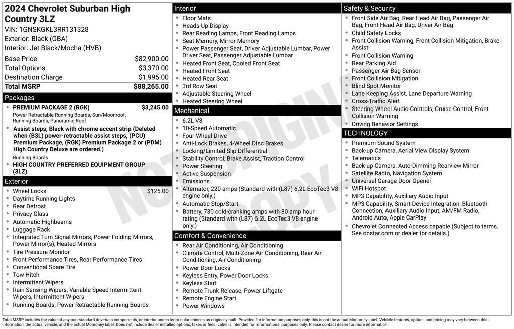 2024 Chevrolet Suburban 4WD 4dr High Country