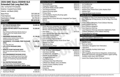 2026 GMC Sierra 3500 HD SLE DRW