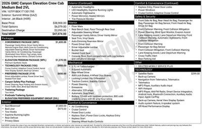 2026 GMC Canyon Elevation