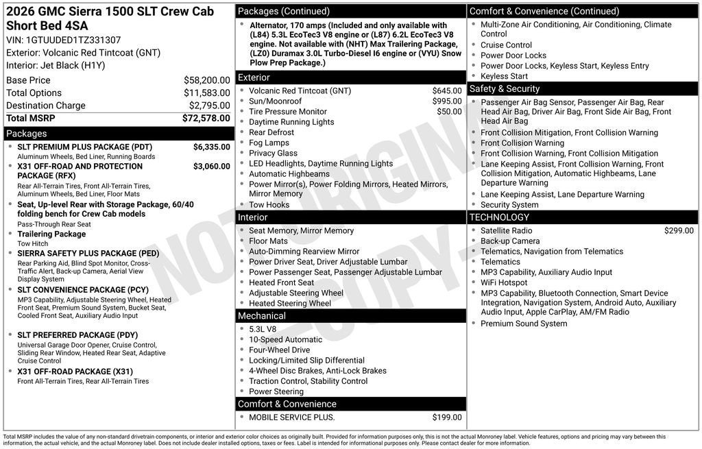 2026 GMC Sierra 1500 SLT