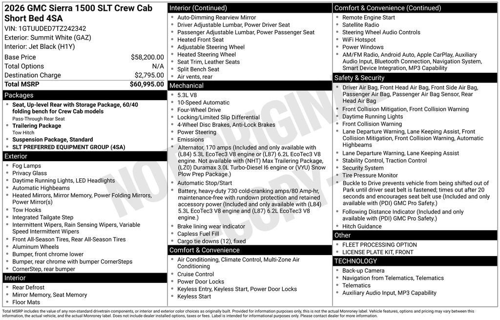 2026 GMC Sierra 1500 SLT