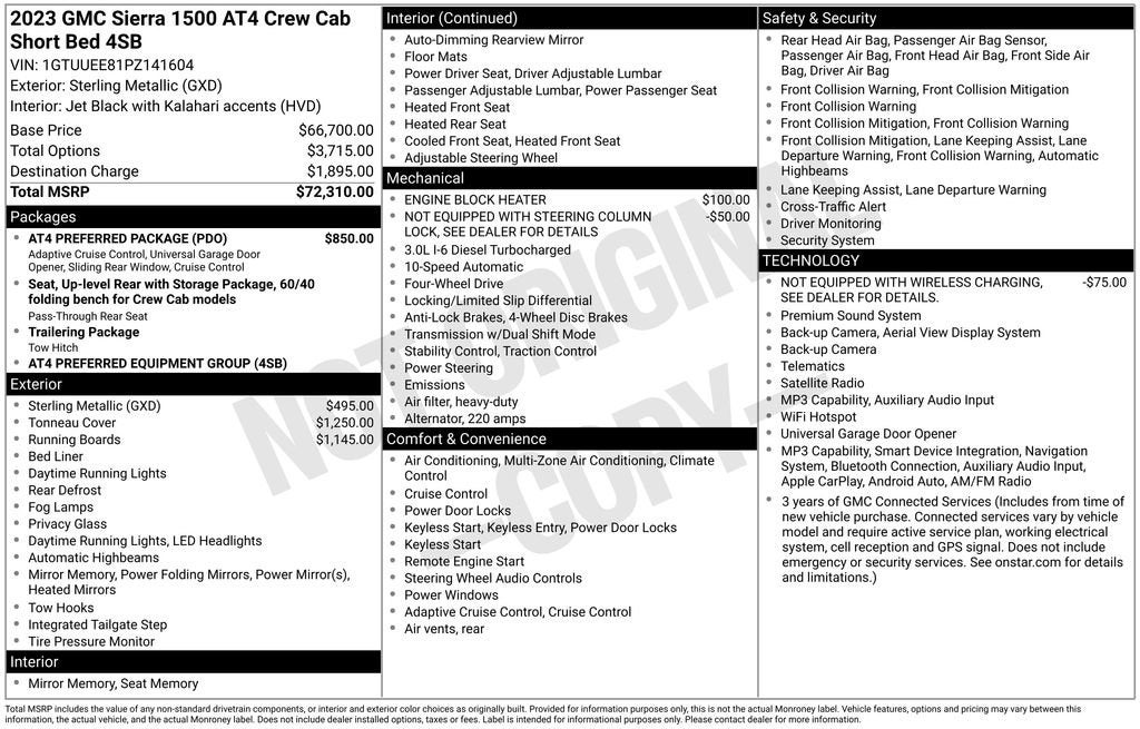 2023 GMC Sierra 1500 AT4