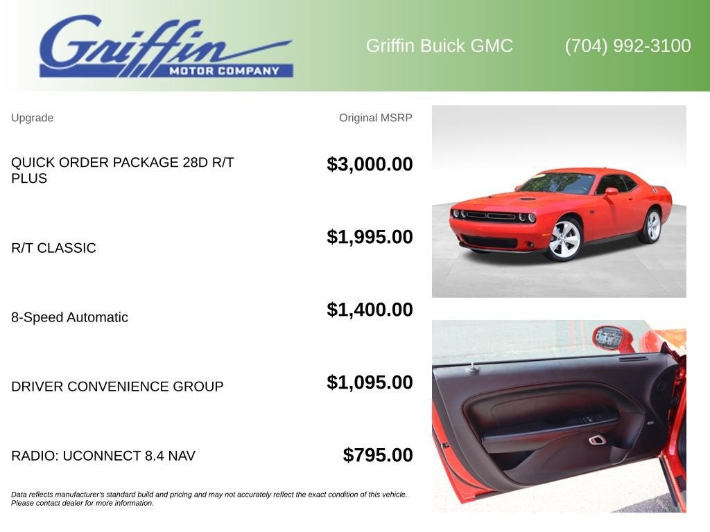 2016 Dodge Challenger R/T Plus