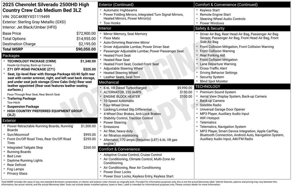 2025 Chevrolet Silverado 2500 HD High Country