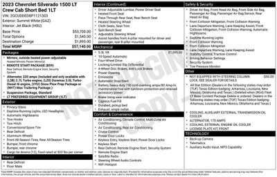 2023 Chevrolet Silverado 1500 4WD Crew Cab 147" LT w/1LT