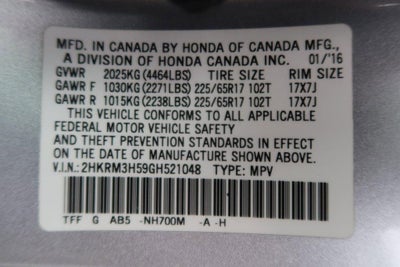 2016 Honda CR-V 2WD 5dr EX