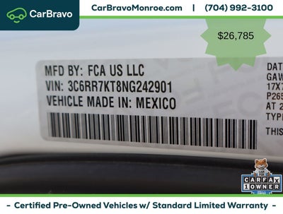 2022 RAM 1500 Classic Tradesman 4x4 Crew Cab 5'7" Box