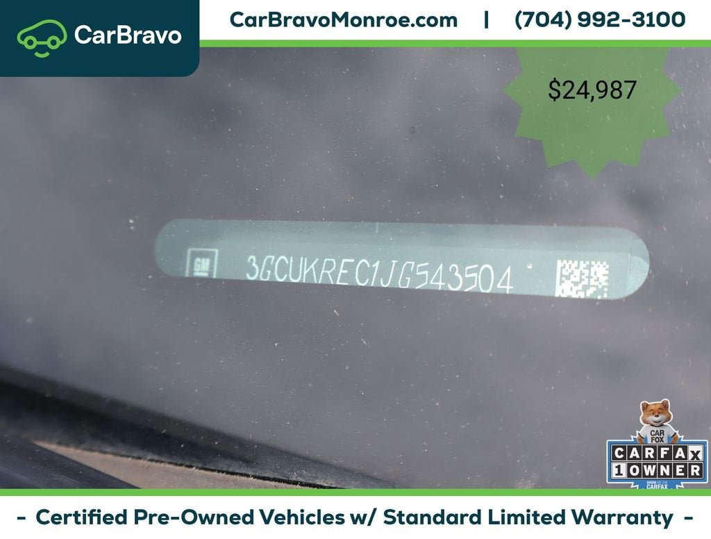 2018 Chevrolet Silverado 1500 4WD Crew Cab 143.5" LT w/2LT
