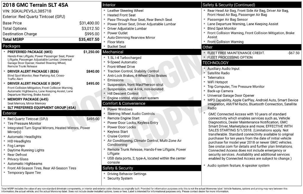 2018 GMC Terrain SLT