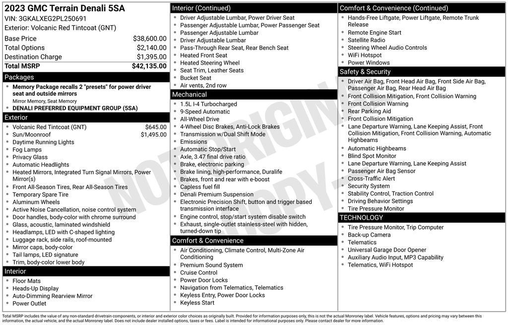 2023 GMC Terrain AWD 4dr Denali
