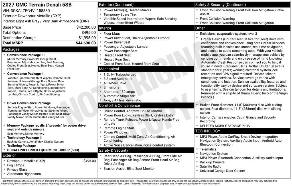 2027 GMC Terrain Denali