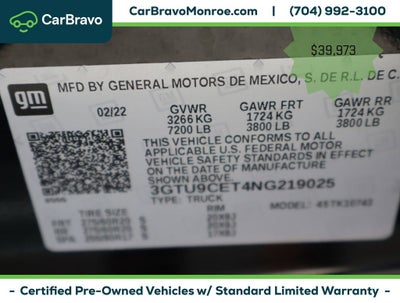 2022 GMC Sierra 1500 Limited 4WD Crew Cab 157" Elevation