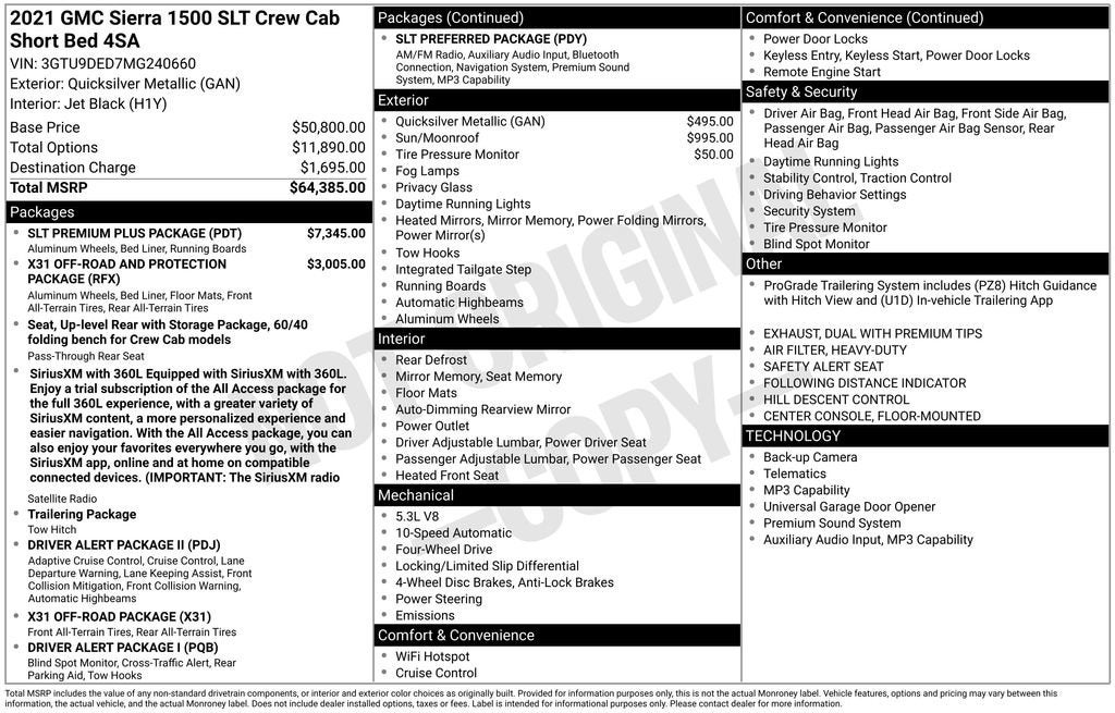 2021 GMC Sierra 1500 SLT
