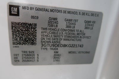 2019 GMC Sierra 1500 4WD Crew Cab 147" SLT