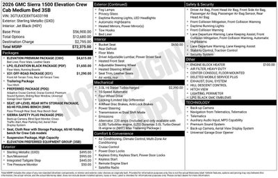 2026 GMC Sierra 1500 Elevation
