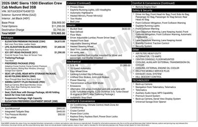 2026 GMC Sierra 1500 Elevation