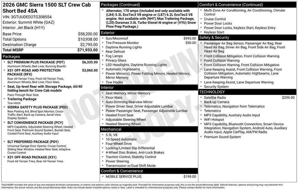 2026 GMC Sierra 1500 SLT