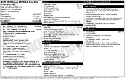 2026 GMC Sierra 1500 SLT