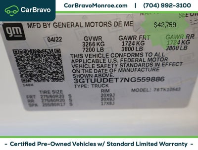 2022 GMC Sierra 1500 4WD Crew Cab 147" SLT