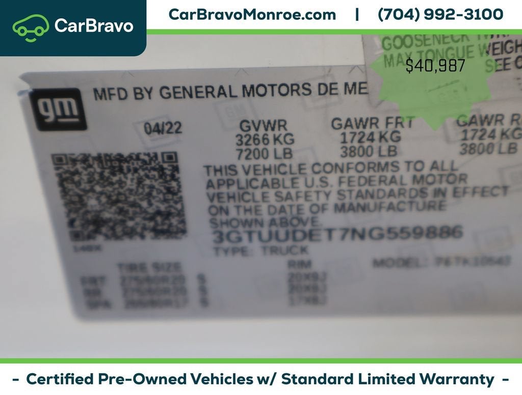 2022 GMC Sierra 1500 4WD Crew Cab 147" SLT