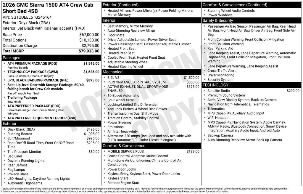 2026 GMC Sierra 1500 AT4