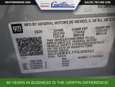 2026 GMC Sierra 1500 AT4