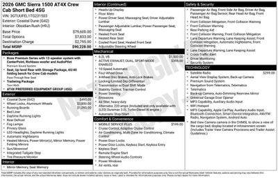 2026 GMC Sierra 1500 AT4X