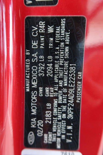 2020 Kia Forte LXS IVT