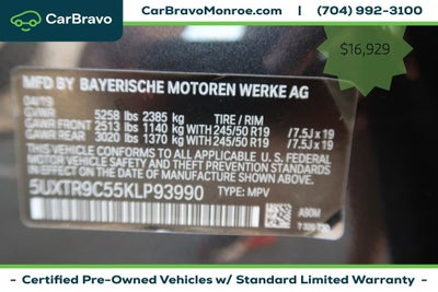 2019 BMW X3 xDrive30i Sports Activity Vehicle
