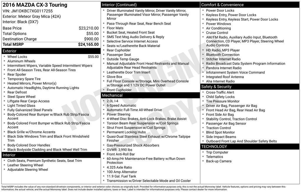 2016 Mazda Mazda CX-3 AWD 4dr Touring
