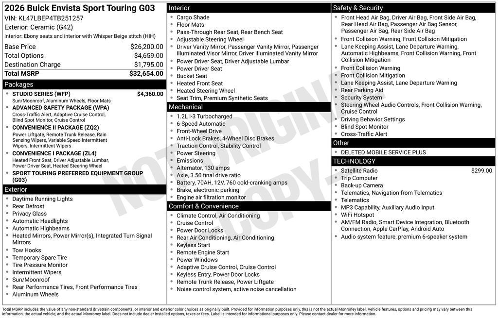 2026 Buick Envista Sport Touring