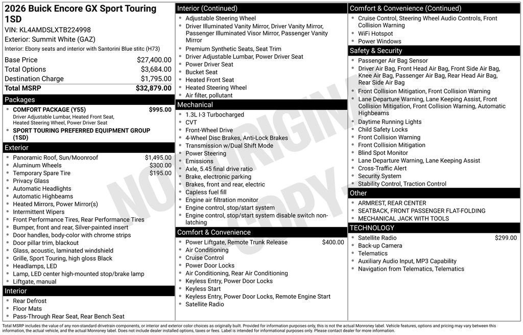 2026 Buick Encore GX Sport Touring