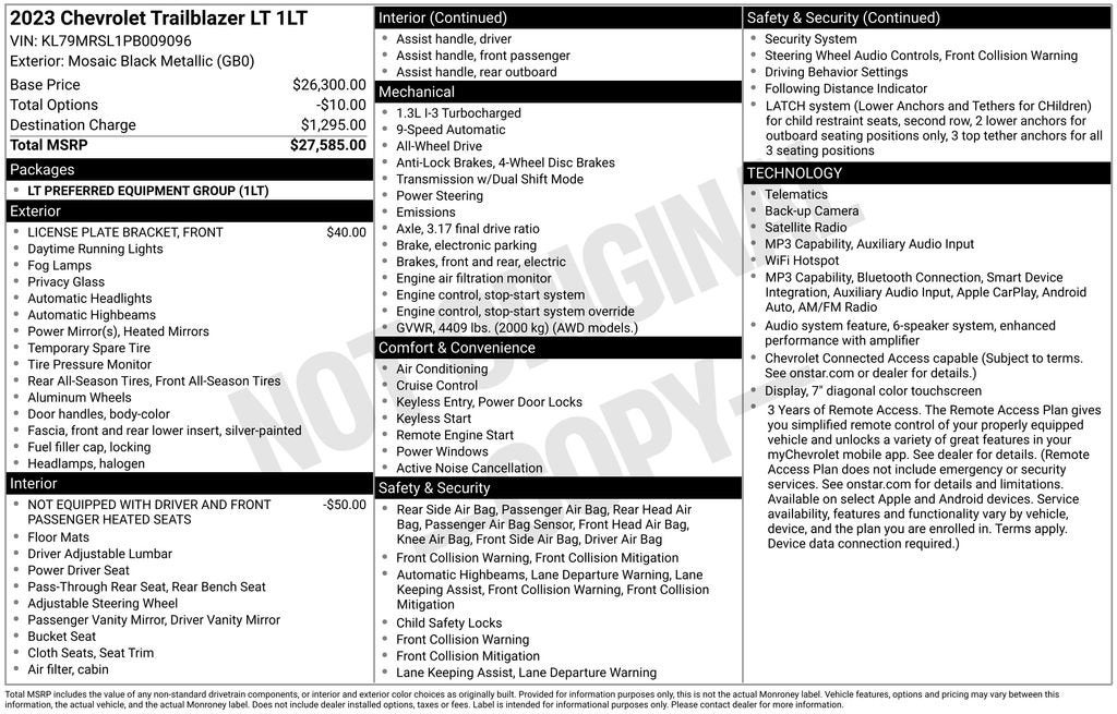 2023 Chevrolet Trailblazer AWD 4dr LT