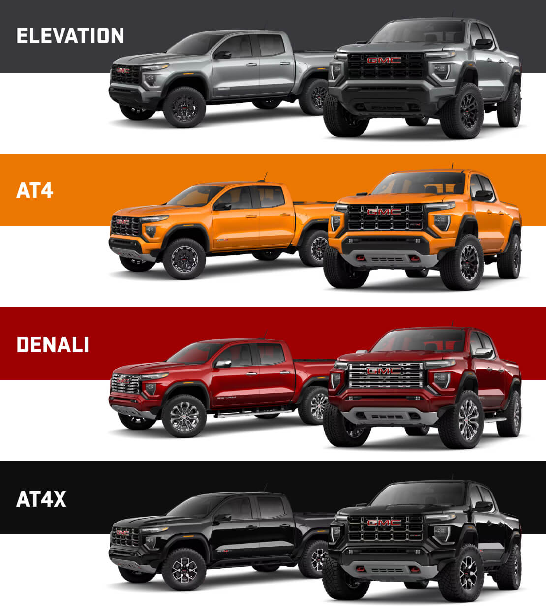 Explore the 2023 GMC Canyon Trim Levels